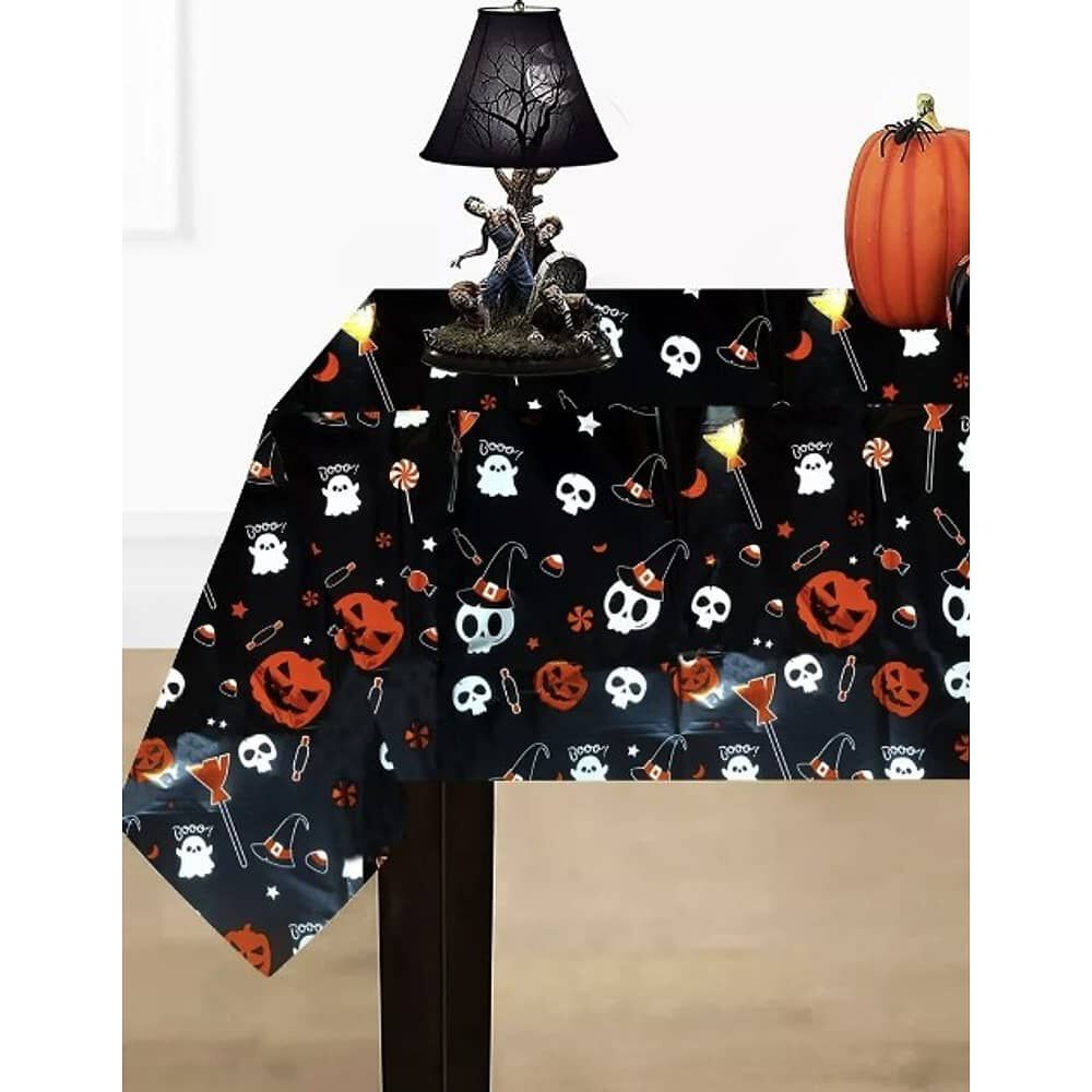 Mantel De Halloween Decoraci&oacute;n Rectangular 140x180 Cm. Fantasmas image number 2.0