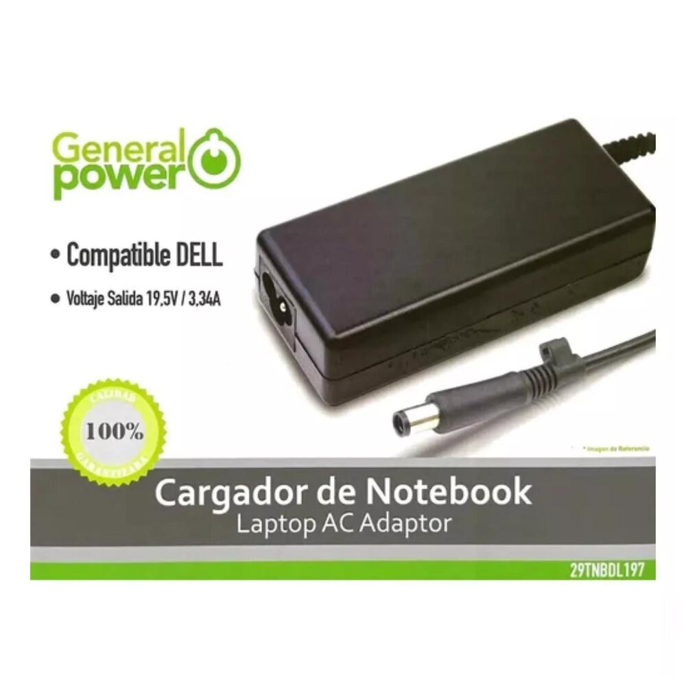 Cargador Alternativo Notebook Dell 19.5v 3.34a image number 0.0