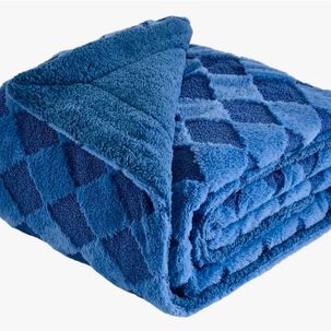 Cobertor Sherpa 2 Plazas Azul