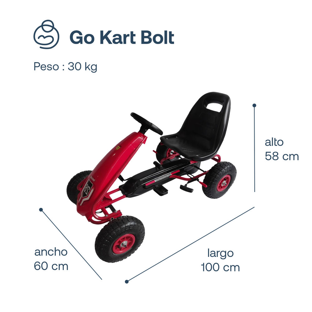 Gokart Bolt Gk5040 Rojo image number 2.0