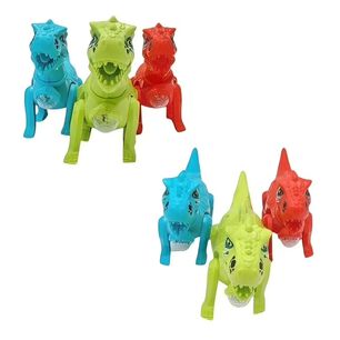 Pak De 3 Dino Caminante Luz Sonido Eco Bolsa