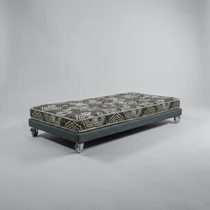 Cama 1.5 Plaza Box 8 Cm L190 Cm+ Colchon Modelo Ideal - Rueda Pyton (gris)