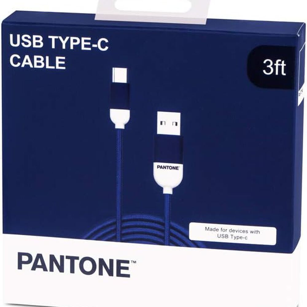 Cable De Datos Type-c Reforzado 1m Pantone Android Auto Blue image number 0.0