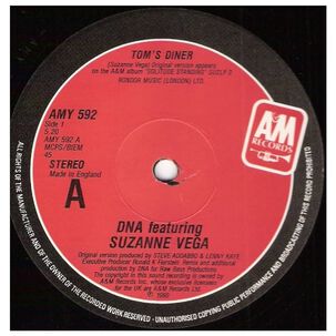 D.n.a Ft. Suzanne Vega - Tom's Diner | 12'' Maxi Single Usado