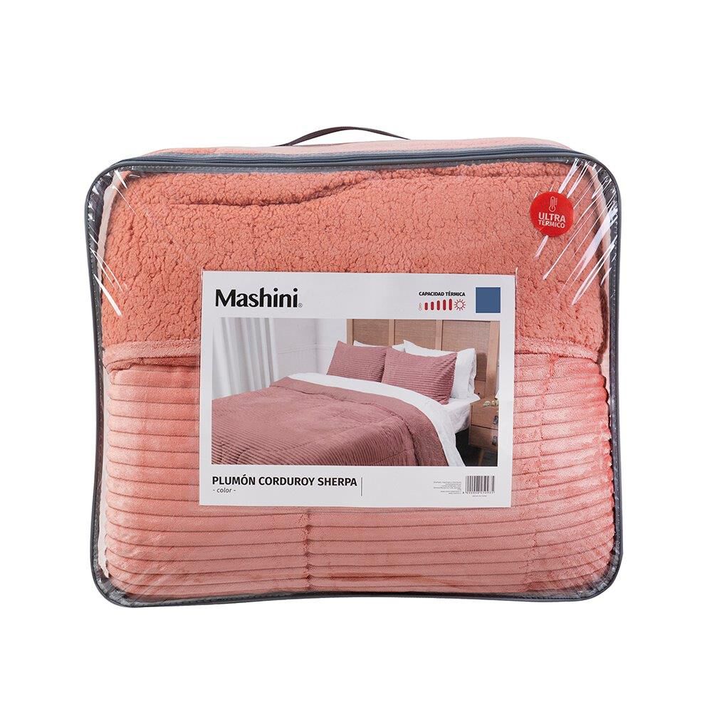 Plumon Corduroy Coral Sherpa 2 Plazas Coral image number 4.0