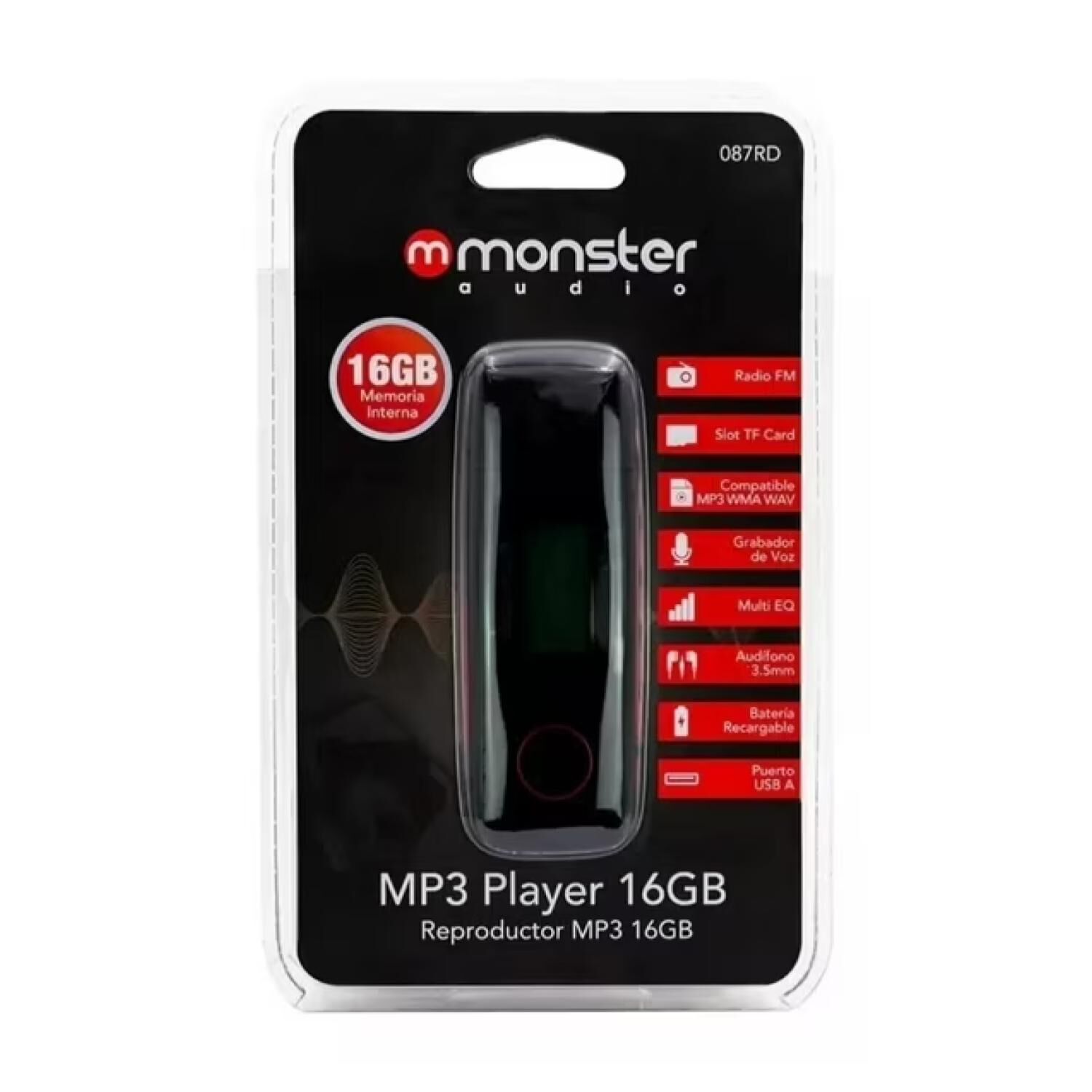 Reproductor Mp3 16gb Grabador De Voz Usb X087bl image number 2.0