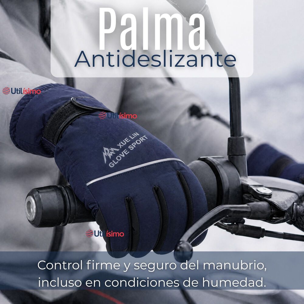 Guantes Para Moto Impermeables Surtidos Touchscreen Antideslizantes T&eacute;rmicos image number 5.0