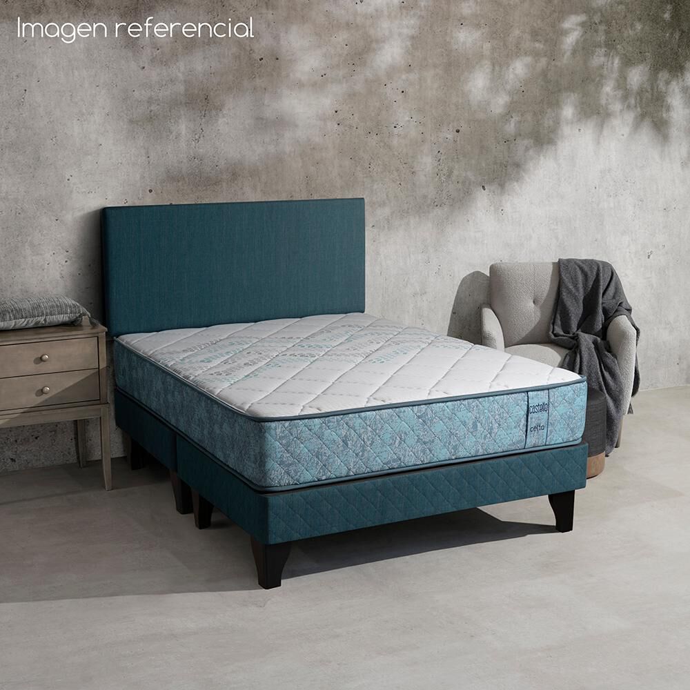 Cama Europea Celta Castello / 2 Plazas / Base Dividida + Respaldo image number 3.0