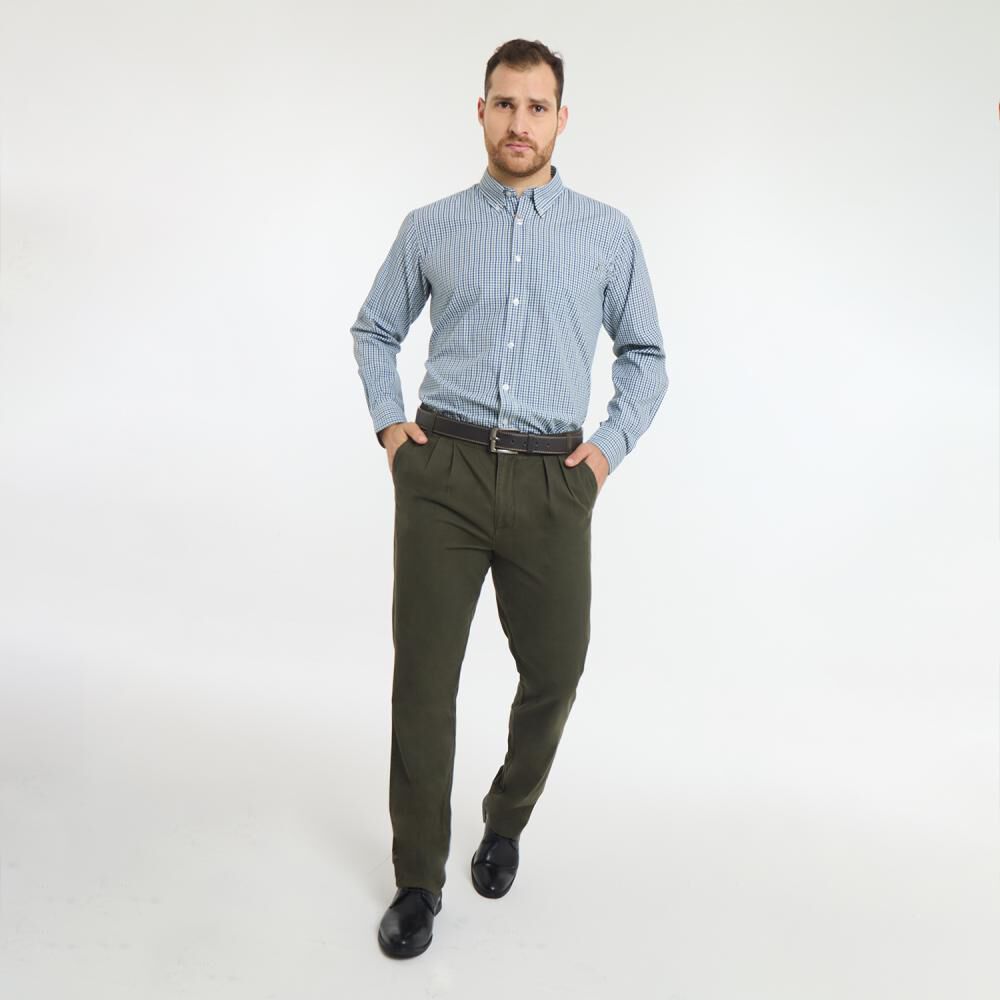 Pantalón Liso Tiro Medio Regular Hombre Herald image number 1.0