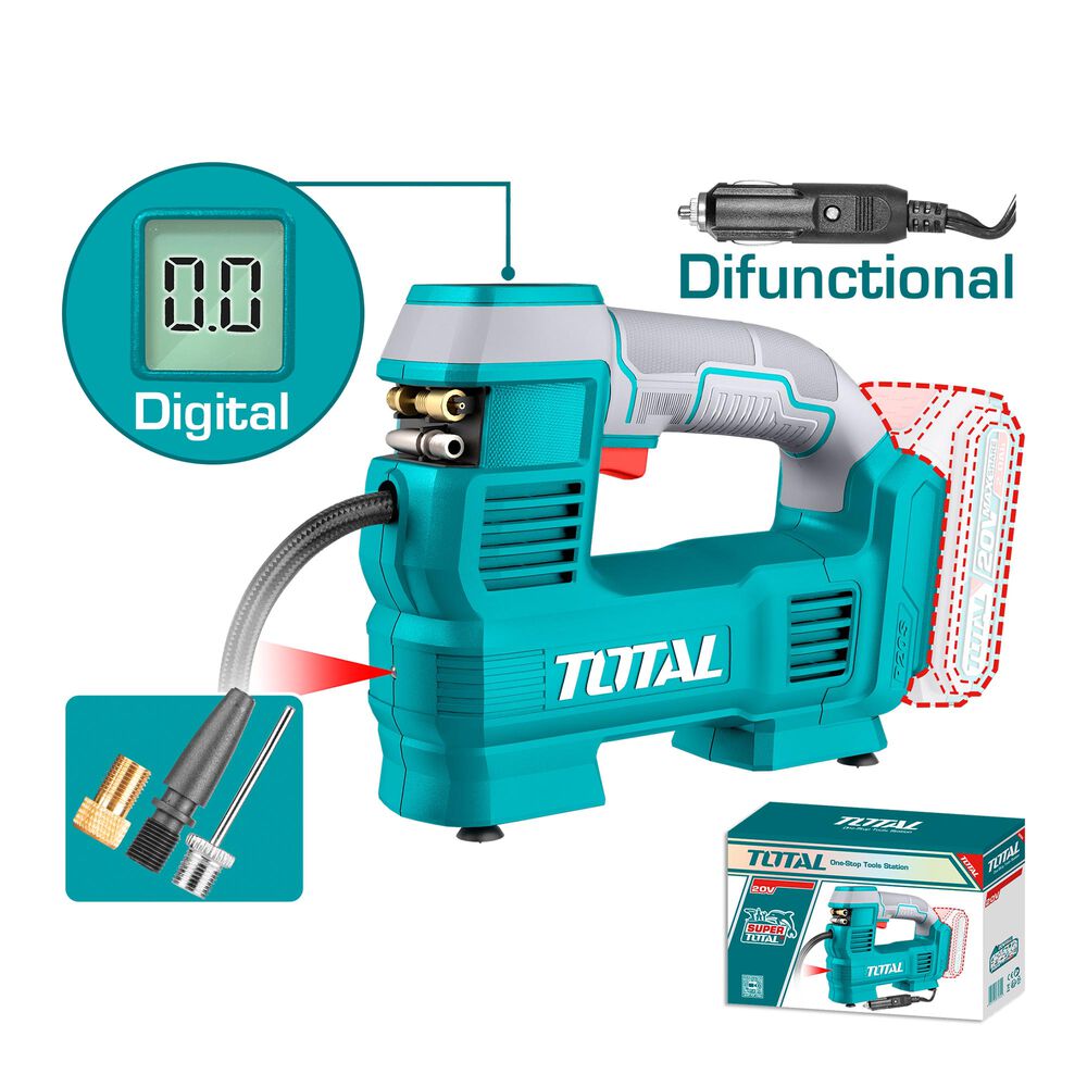 Compresor Auto Inalámbrico 20v 160psi Total image number 1.0