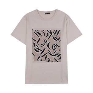 Polera Estampada Manga Corta Cuello Redondo Hombre Az Black