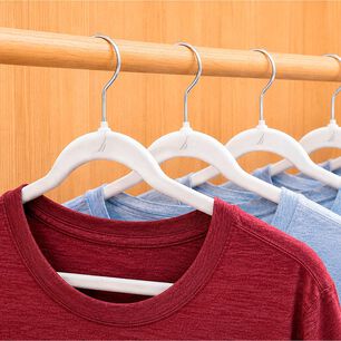 Colgadores De Ropa Pack 50 Blanco Antideslizante Nautica Home