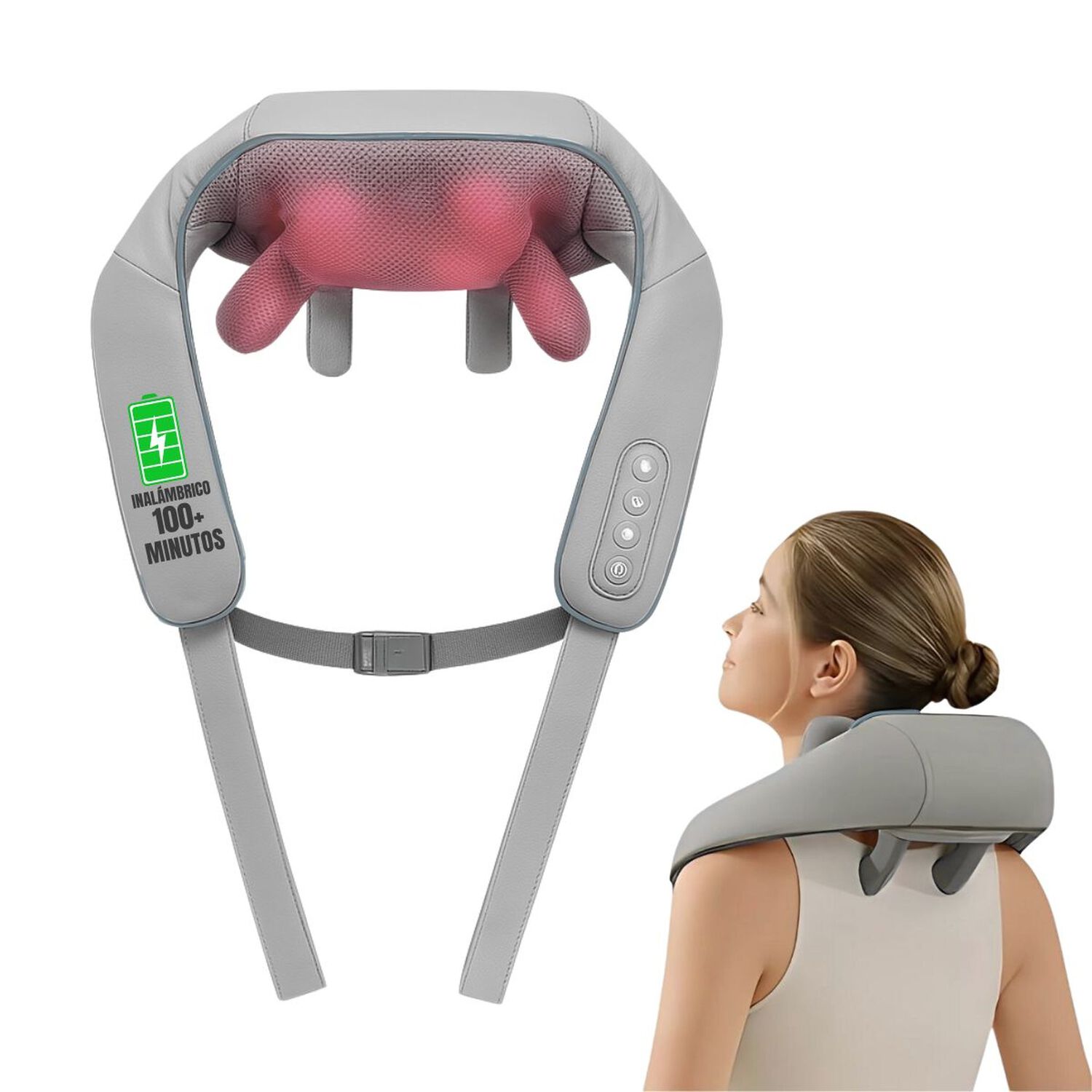Masajeador Inal&aacute;mbrico Para Cuello Y Cervical Con Calor image number 0.0