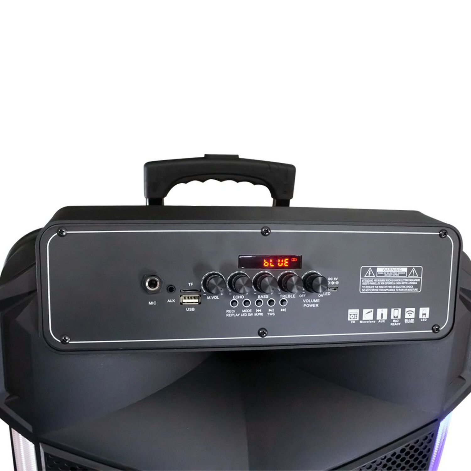Parlante Karaoke 15 Rgb Recargable Micr&oacute;fono Bt15l Bluetooth image number 3.0