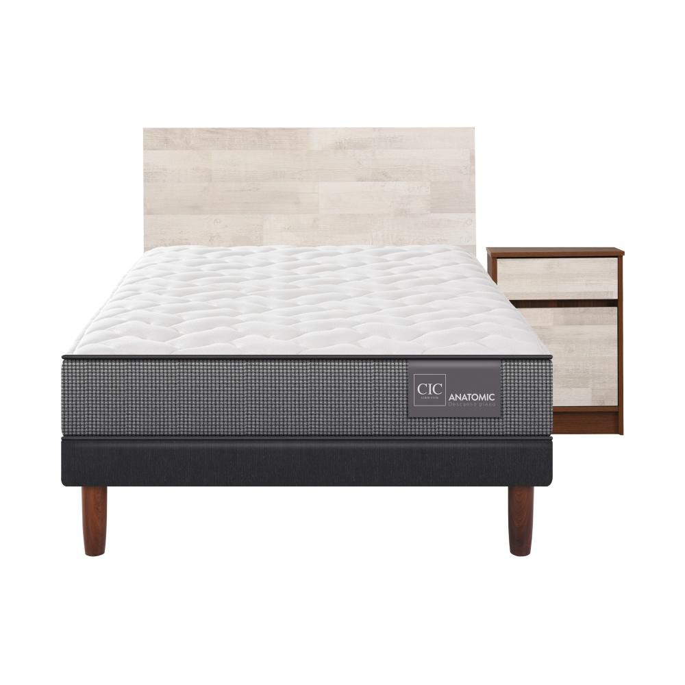 Cama Europea Cic Anatomic / 1.5 Plazas / Base Normal + Set De Maderas image number 0.0