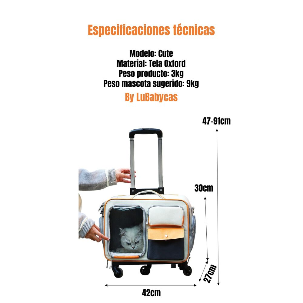 Maleta Mochila Bolso Perros Gatos 3 En 1 Cute By Lubabycas image number 2.0