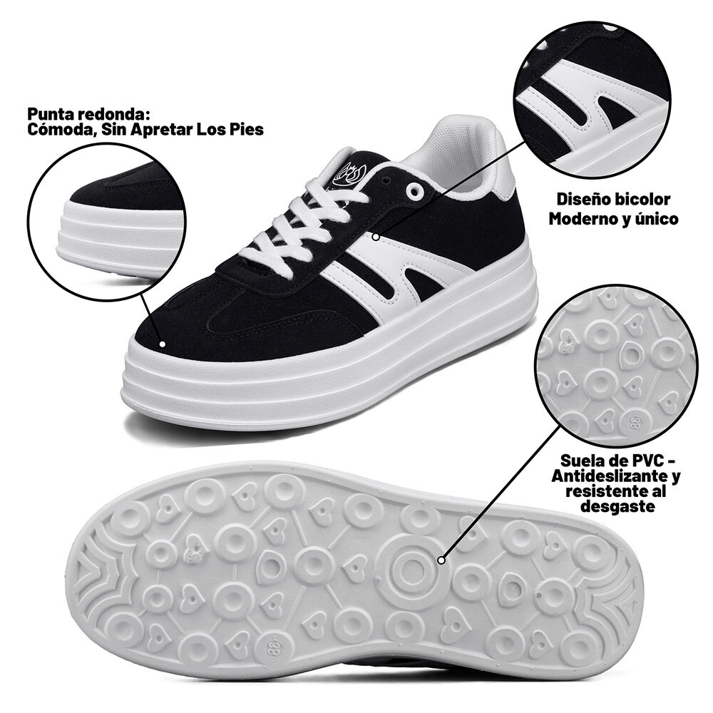 Zapatilla Casual Urbana Plataforma Mujer Weide Sl65 image number 5.0