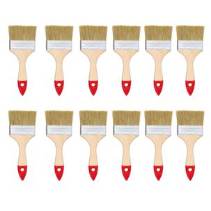 Set 12 Brocha Mango Madera 3 Pulgadas Para Pintura Pintar