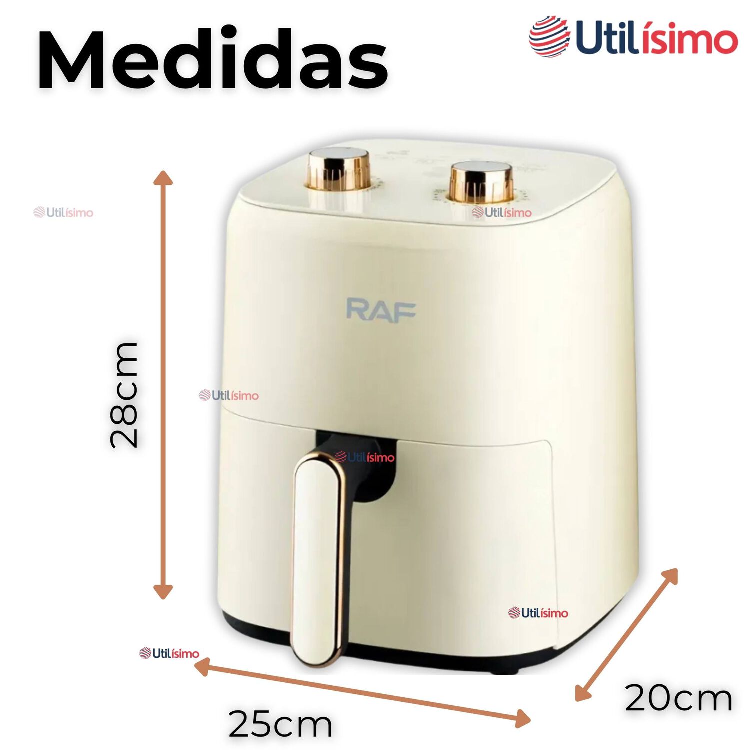 Freidora De Aire Manual Capacidad 3 Litros 1300w De Potencia image number 2.0