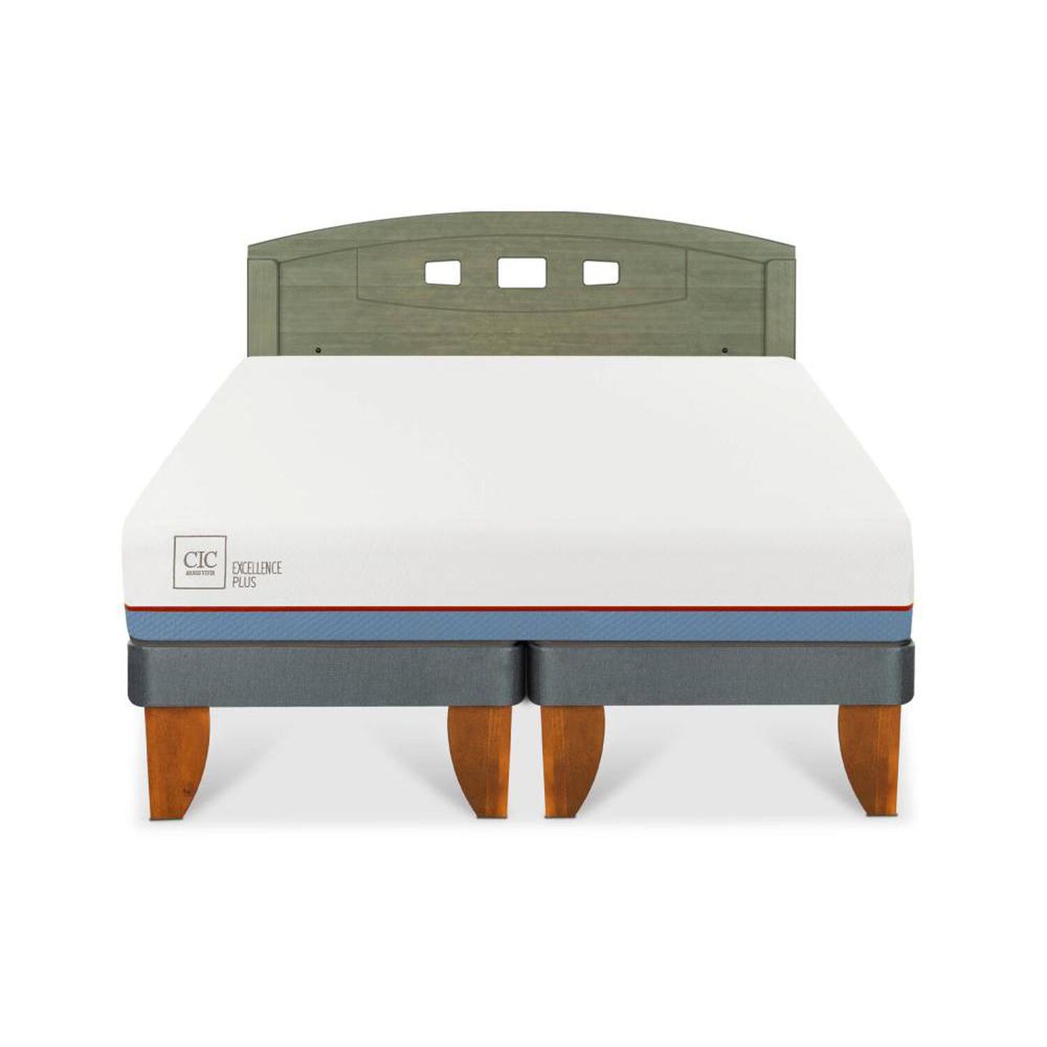 Cama Europea Cic Excellence Plus / 2 Plazas / Base Dividida + Respaldo image number 0.0