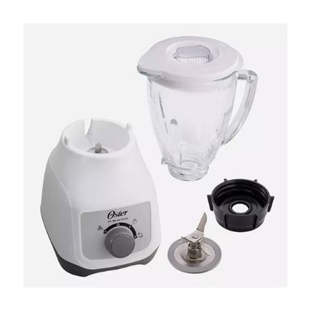 Licuadora Oster Con Vaso De Vidrio Y Control De Perilla Bls Color Blanco image number 1.0