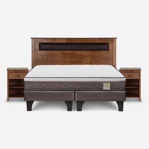 Cama Europea Rosen New Style 4 Plus / 2 Plazas / Base Dividida + Set De Maderas Ferrara