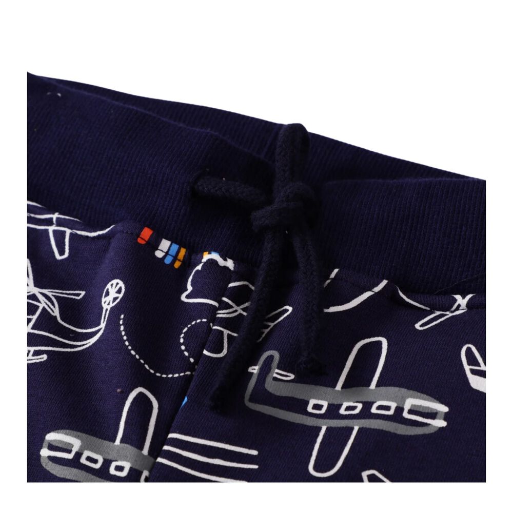 Pantal&oacute;n Buzo Ni&ntilde;o 100% Algod&oacute;n Jump Kids Azul Oscuro Aviones image number 1.0