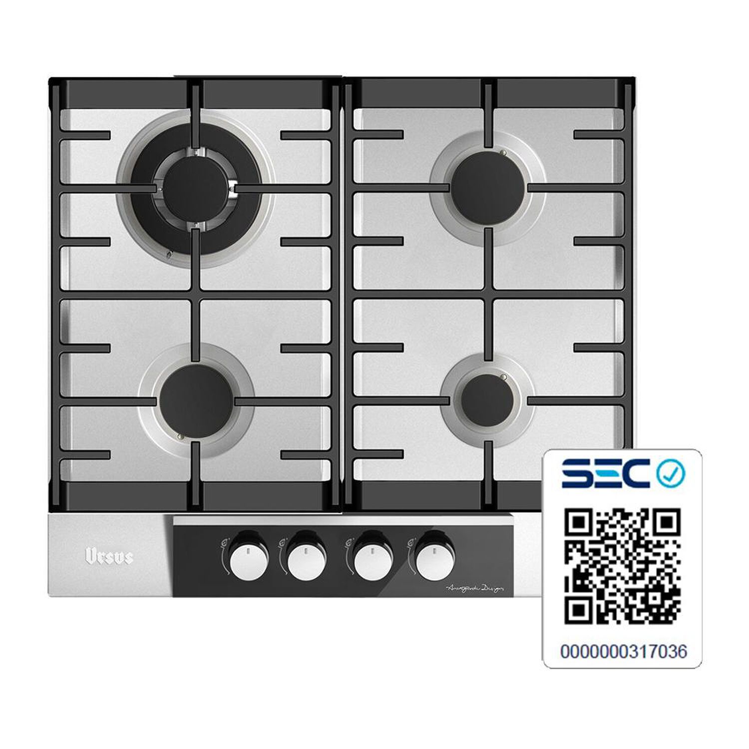 Encimera A Gas Ursus Trotter GS-60T GN / 4 Quemadores image number 2.0