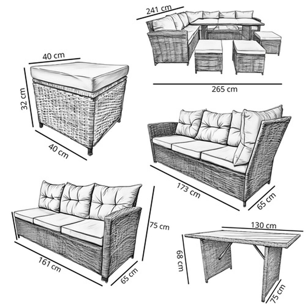 Juego Comedor Terraza Antonia 9 Personas image number 1.0