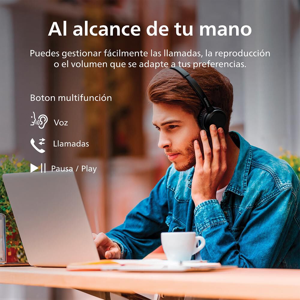 Aud&iacute;fonos Bluetooth Philips TAH1108BK image number 4.0