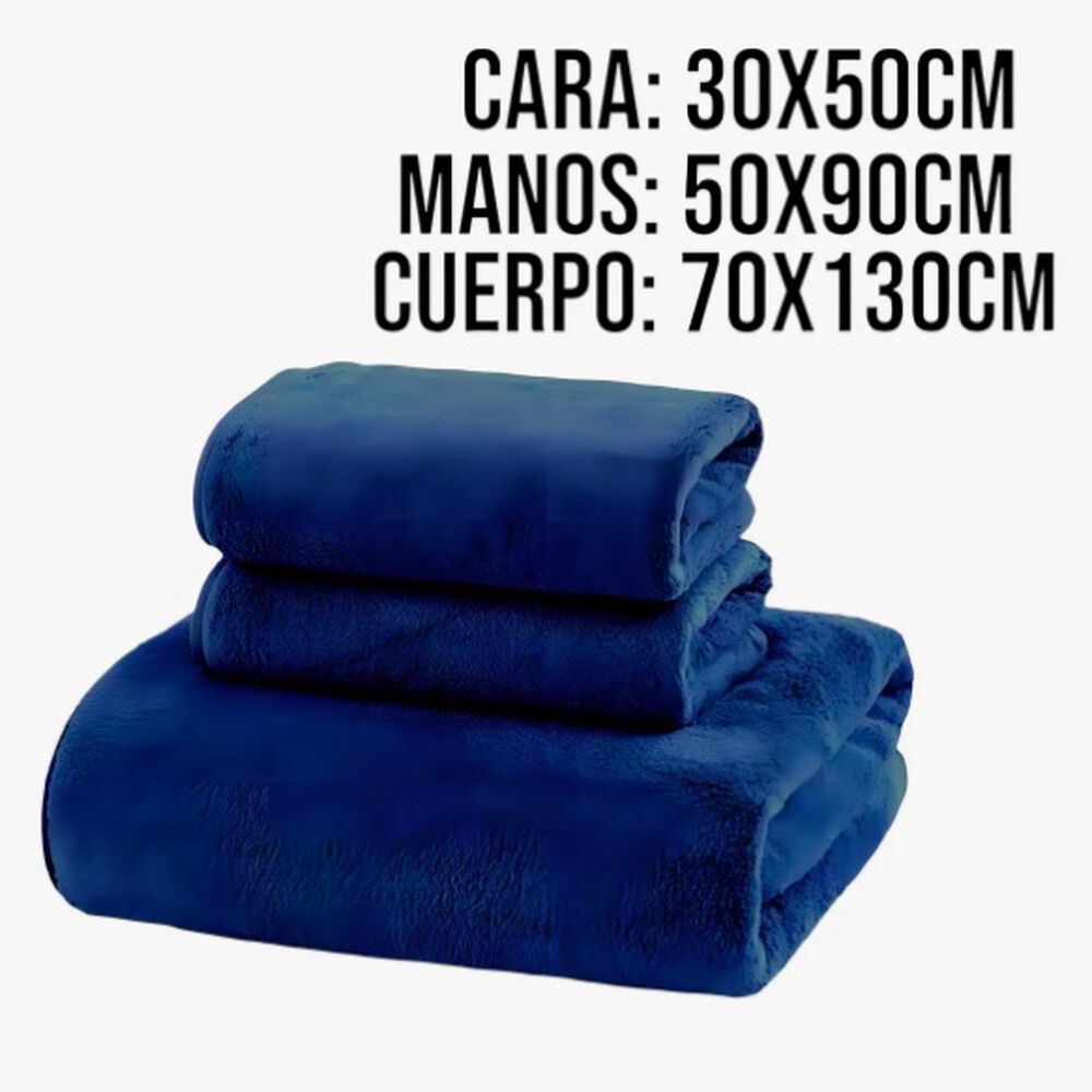 Set De 3 Toallas Azul image number 2.0