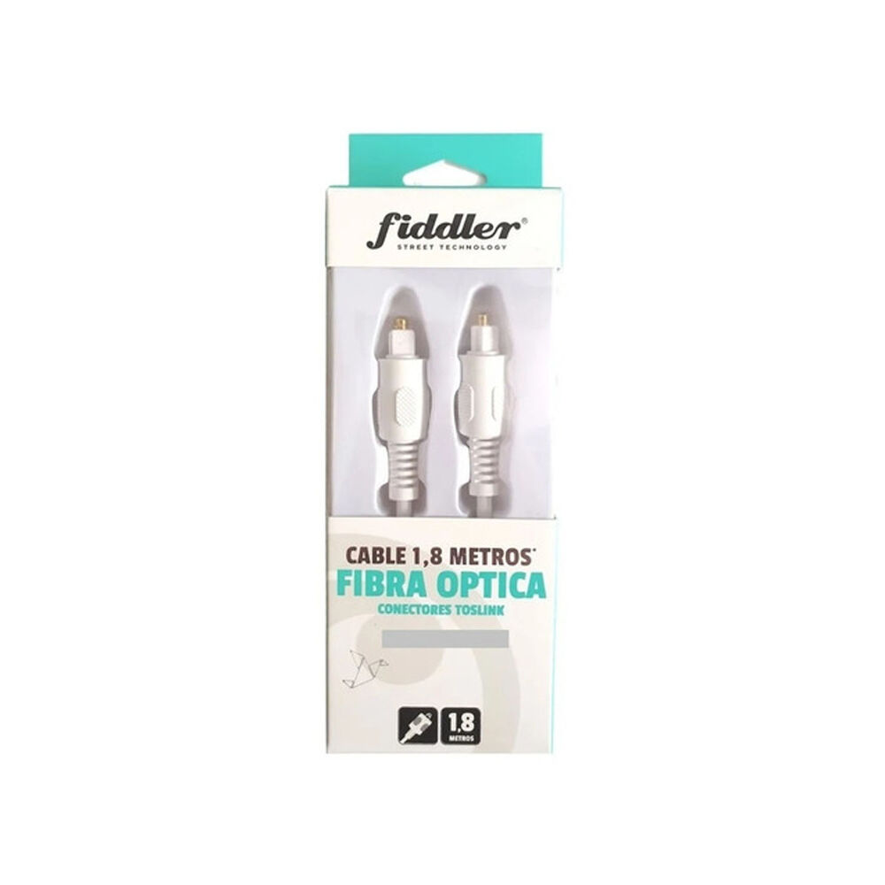 Cable Fibra Optica 1.8mts Conectores Toslink Fiddler image number 2.0