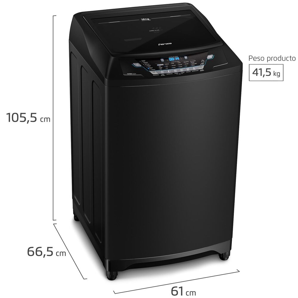 Lavadora Autom&aacute;tica Carga Superior Premium Care 18kg Black image number 2.0