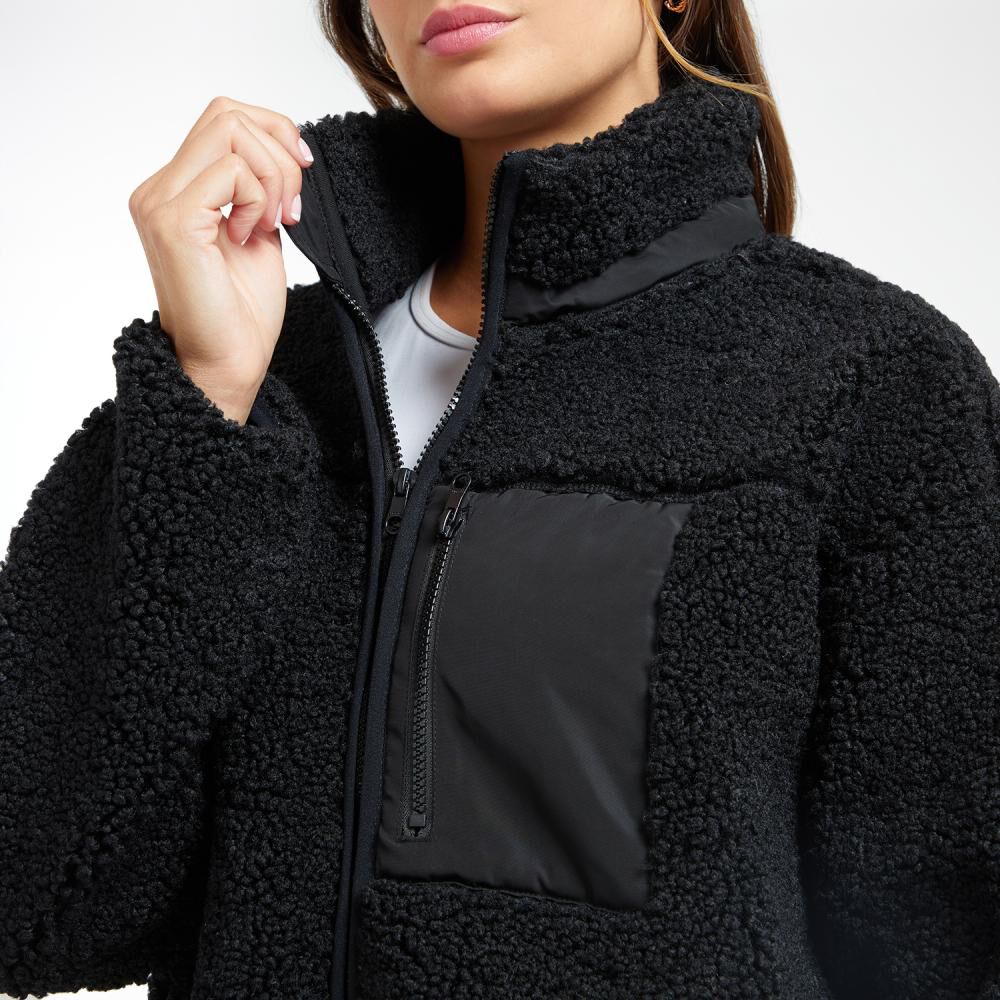 Chaqueta Sherpa Oversize Cuello Alto Mujer Freedom image number 4.0