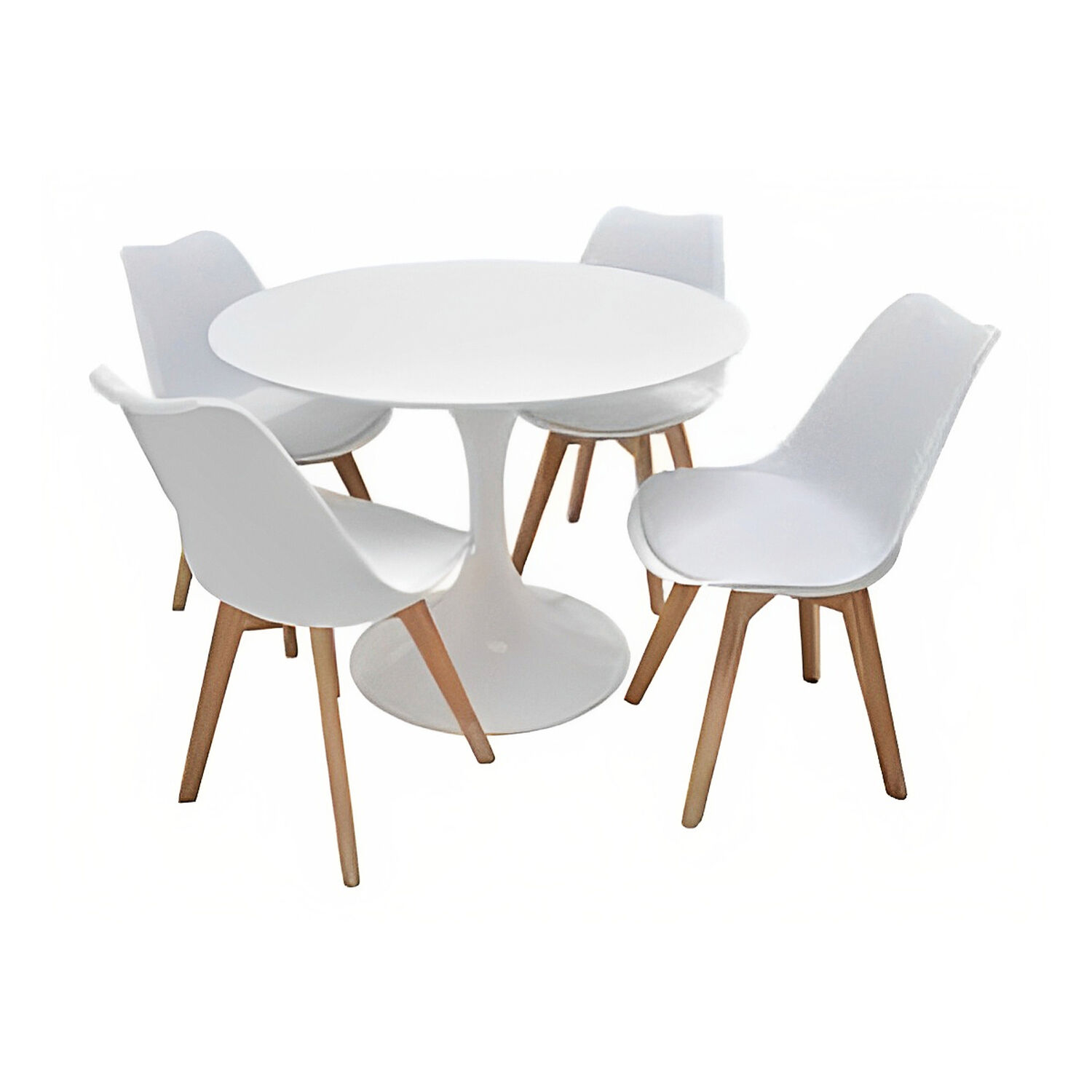 Comedor Mesa Tulip Blanca + 4 Sillas Tulip Blancas image number 0.0