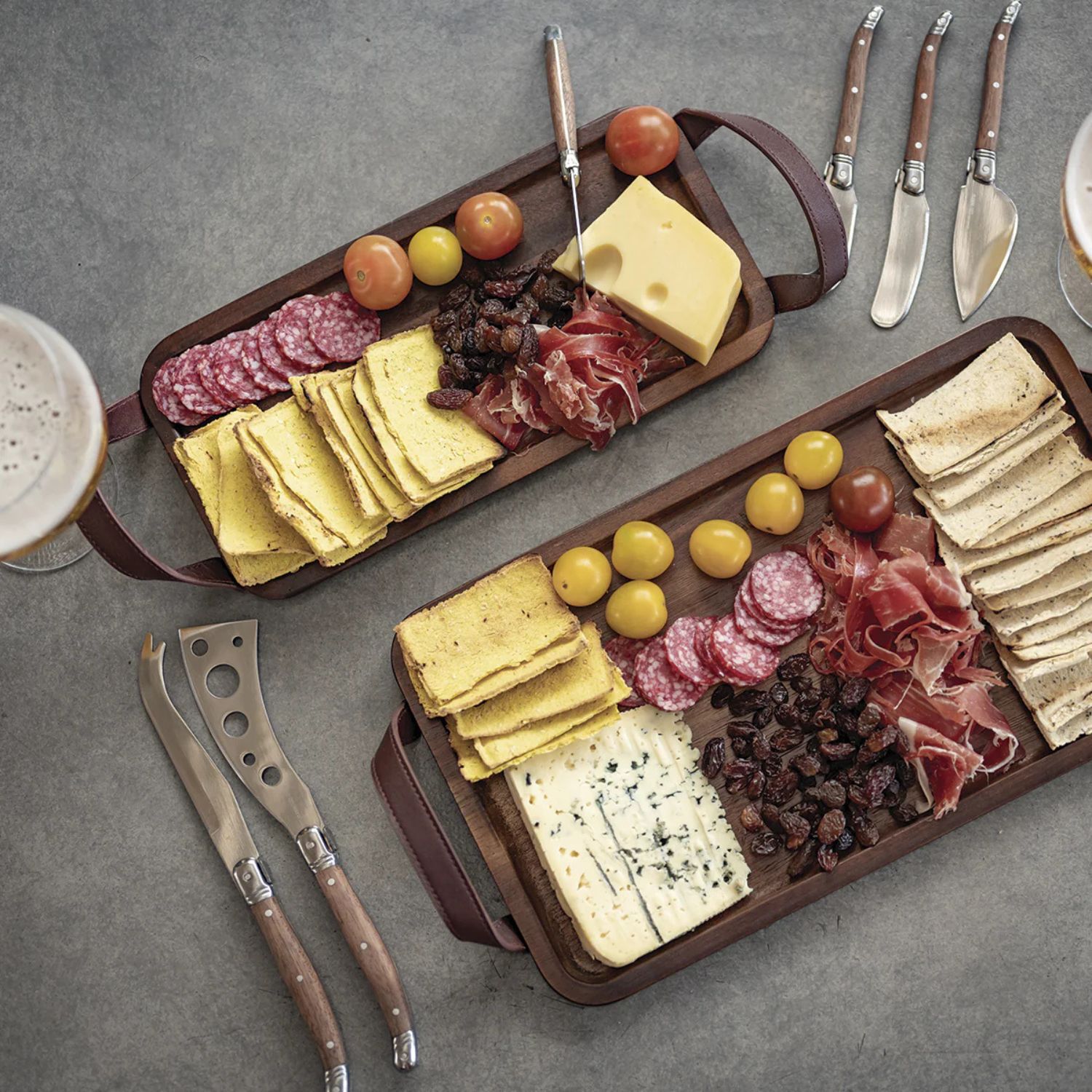 Set 6 Cuchillos Aperitivo Wayu Mango Madera Tablas Picoteo image number 3.0