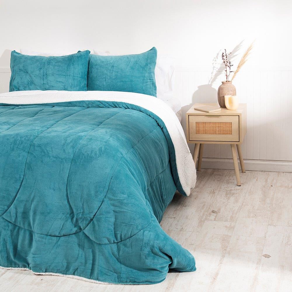 Plumon Coral Sherpa Super King Verde image number 3.0