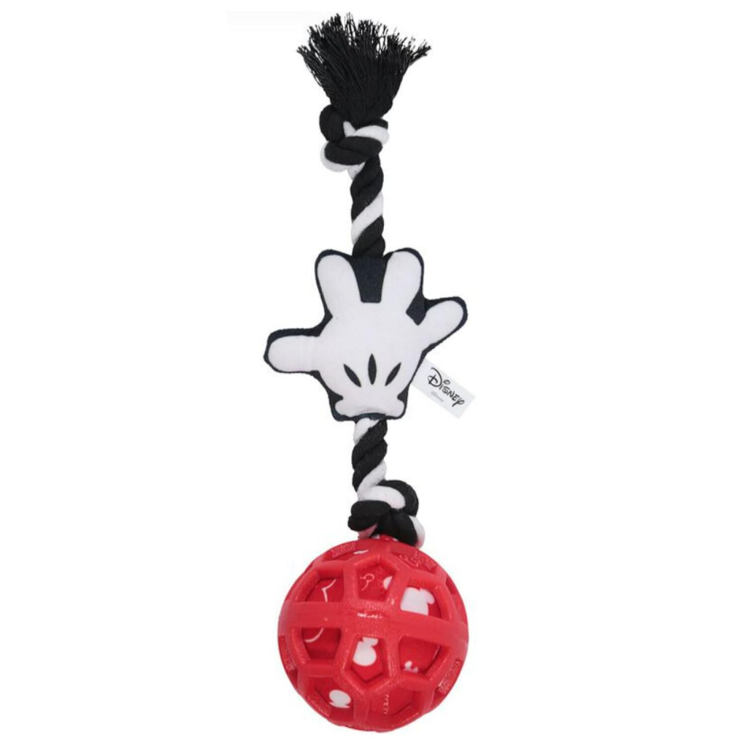 Juguete Interactivo Para Mascotas Cuerda Y Pelota Rojo Mm image number 0.0