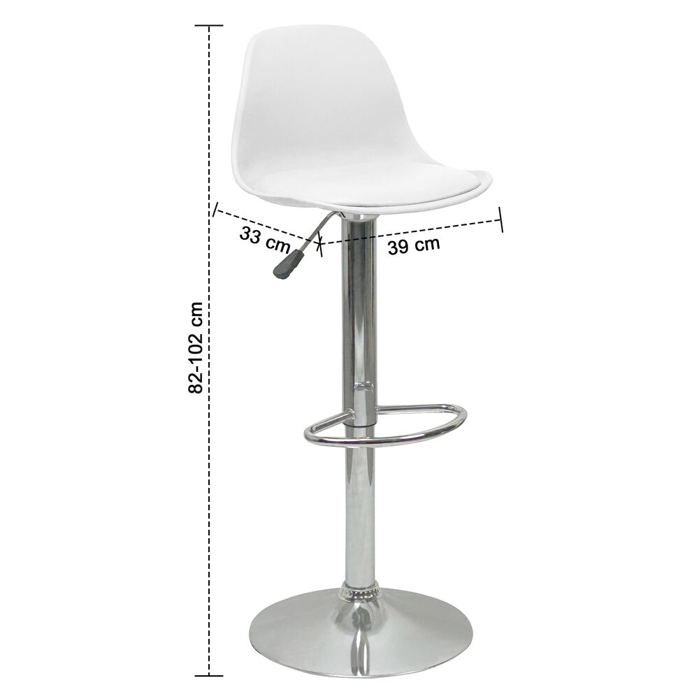 Pack 2 Silla Alta Bar Orlando T Blanco image number 2.0