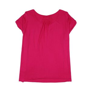 Polera Full Print Aplicación En Espalda Manga Corta Cuello Redondo Mujer Geeps