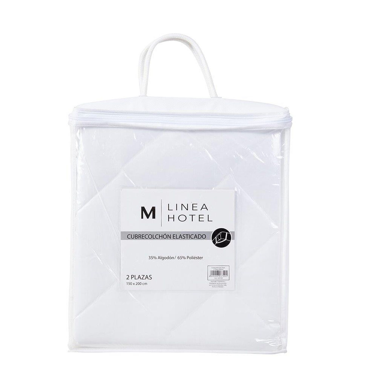 Cubrecolchon Elasticado Linea Hotel 1.5 Plazas Blanco image number 1.0
