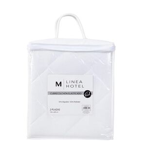 Cubrecolchon Elasticado Linea Hotel 1.5 Plazas Blanco