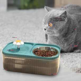 Fuente De Agua Bebedero 2 En 1 El&eacute;ctrico Para Gatos 3 Litros