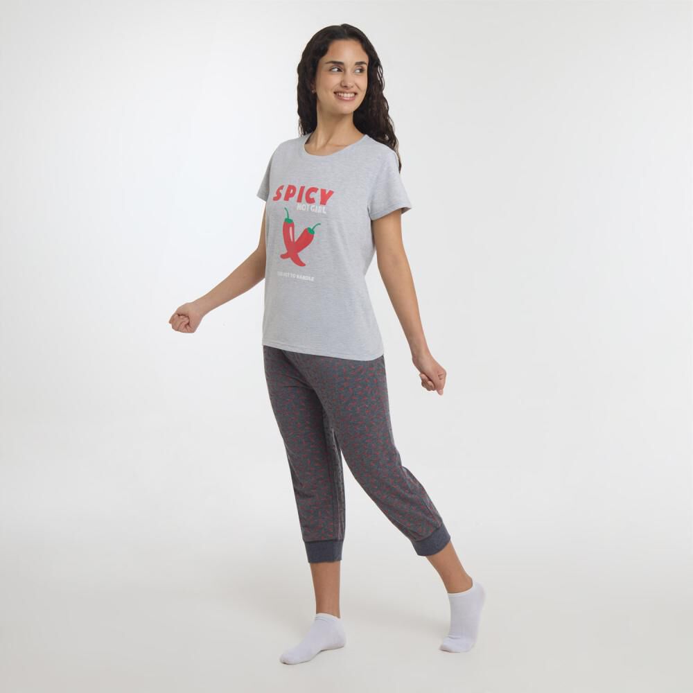 Pijama Capri Manga Corta Mujer Freedom image number 2.0