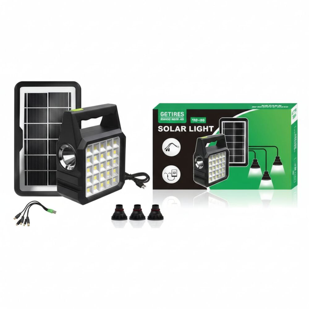 Kit Panel Solar Con 3 Bombillos Mas Cables De Carga image number 3.0