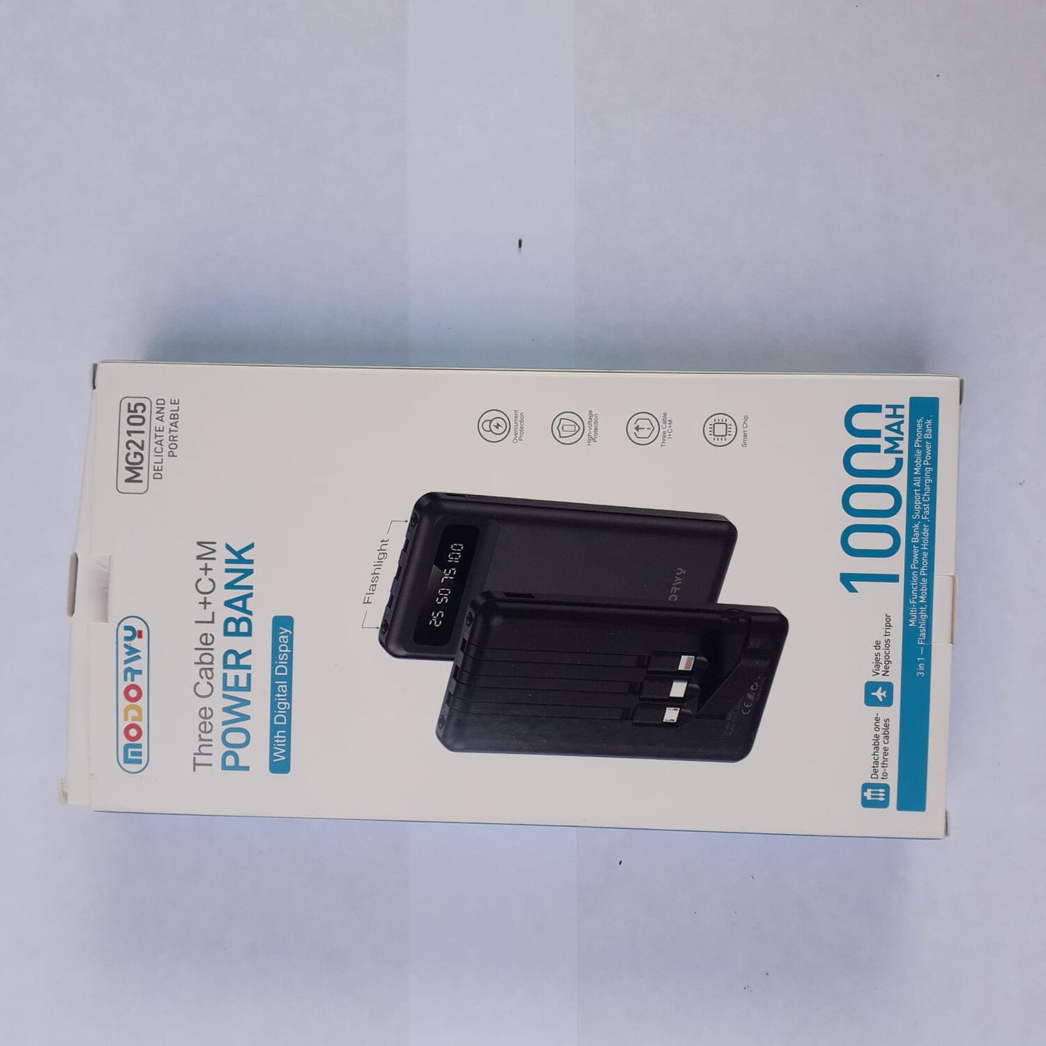 Powerbank Bater&iacute;a Externa Para Celulares 40000 Mah 3 Cables Inclu&iacute;dos Tipo C Y M&aacute;s Cargador Portatil image number 4.0