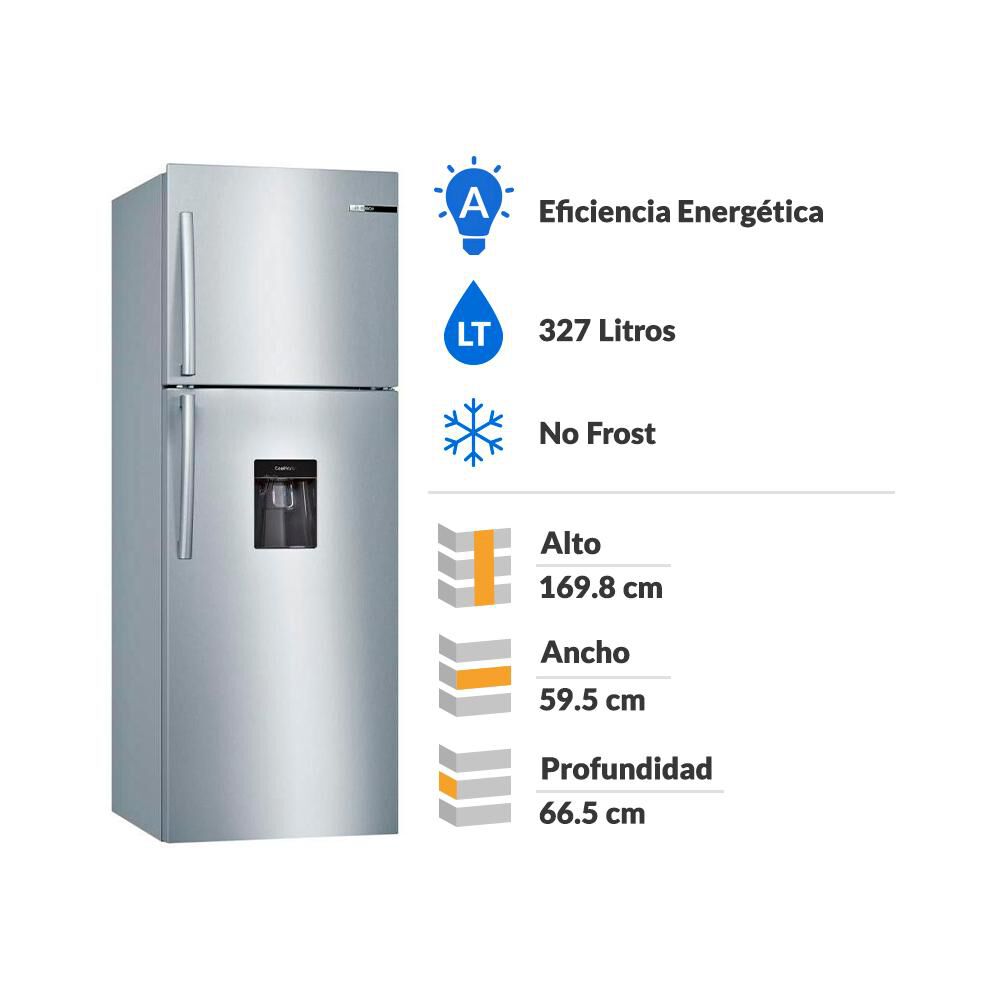 Refrigerador Top Freezer Bosch KDD30NL202 / No Frost / 327 Litros / A image number 1.0