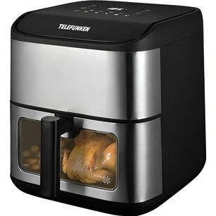 Freidora De Aire Telefunken Easyfryer 9000 1800w 9 Litros Color Negro Con Plateado