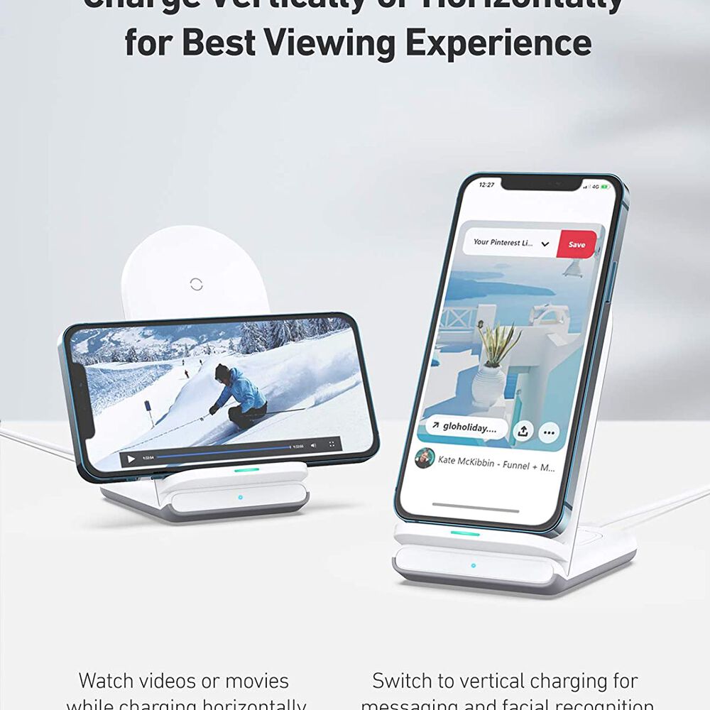 Aukey Estación De Carga Carga Rápida 2 En 1 Con Soporte Blanco - Lc-a2b-w image number 2.0