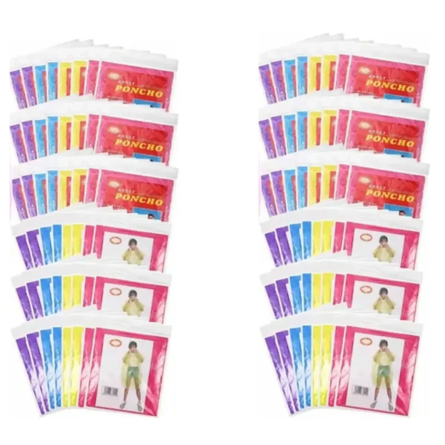 Set De 12 Ponchos Impermeable Capas De Agua Capas De Lluvia Colores Surtidos image number 3.0